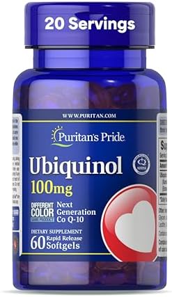 Puritan's Pride Next Gen Ubiquinol Coenzyme CoQ10 100mg, 60 Servings