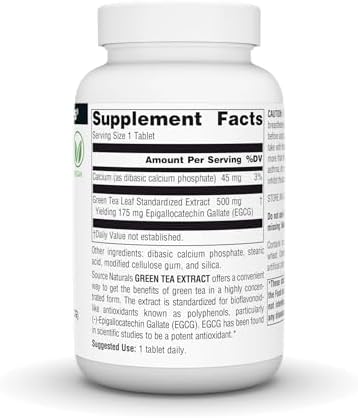 Source Naturals Green Tea Extract - Super Antioxidant* 500mg (YIELDING 175 mg EGCG) - 120 Tablets