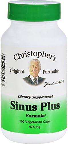 Christopher's Original Formulas Sinus Plus, Sinus Support Capsules, Whole Herb Synergistic Blend, 100 Count