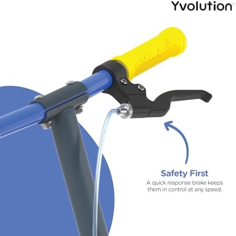 Yvolution Fliker A3 Drift Scooter, 3 Wheels Kids Wiggle Scooter, Foldable, Handbrake, Caster Wheels, for Boys and Girls Aged 7+ Years Old