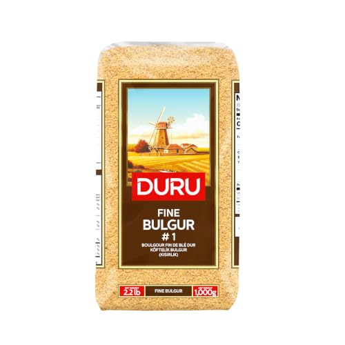 Duru Fine Bulgur, 35.2oz (1000g), Wheat Berries, 100% Natural and Certificated, High Fiber and Protein, Non-GMO, Great for Vegan Recipes, Better than Rice