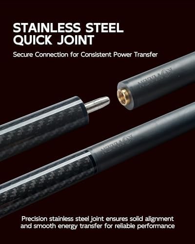 KONLLEN Carbon Fiber Break Cue, 58-Inch Pool Stick, 13mm Tip | Carbon shaft, 2-piece design, firm tip setup, built for dedicated break shots