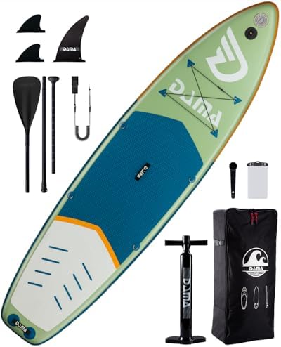 DAMA Inflatable Stand Up Paddle Boards for Adults w/Sup Board Accessories Hand Pump 4pcs Kayak Floating Paddle | Wide Stance