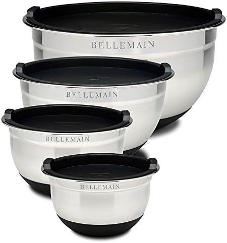 Bellemain Stainless Steel Mixing Bowls with Airtight Lids Set - Set of 5