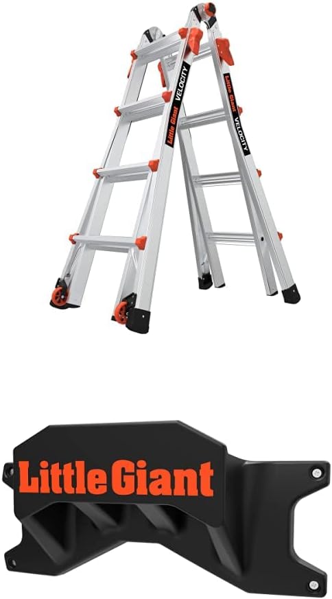 Little Giant Velocity, Aluminum Ladder, 14 ft Reach, 15413-001 | Telescoping Multi-Position Ladder with Extension, A-Frame, 90-Degree & Trestle Modes, 300 lbs. Rating