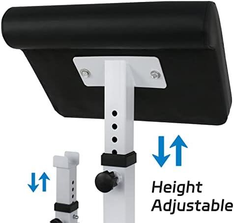 F2C Preacher Curl Bench, Adjustable Arm Curl Weight Bench for Isolated Bicep and Tricep Strength Training