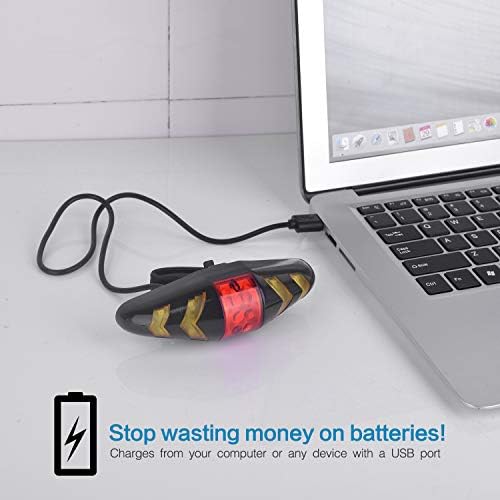 OTYTY Bike Tail Light with Turn Signals - USB Rechargeable, 100LM LED, IPX2 Waterproof, Remote Control