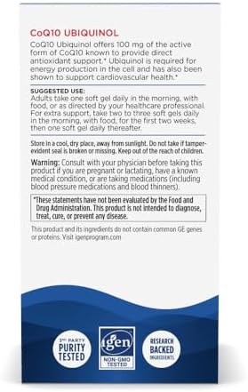 Nordic Naturals CoQ10 Ubiquinol, 100 mg, Heart & Brain Health - 60 Count | Supports heart health