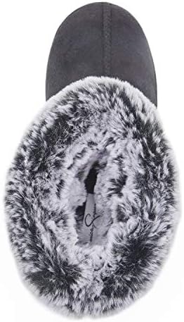 Jessica Simpson Women's and Girls Microsuede Super Soft Bootie Slippers with Indoor Outdoor Sole- Mommy & Me Set Options