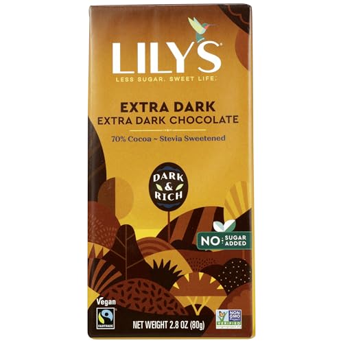 Lily's Sweets, 70% Cocoa Extra Dark Chocolate Bar, 2.8 Ounce