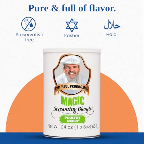 Chef Paul Magic Seasoning Blends Blackened Steak Magic | Bold Flavor for Steak & Beef | Gluten-Free Seasoning for Grilling, Roasting & BBQ | Spice Blend with Garlic & Chili | 20 oz (Pack of 1)