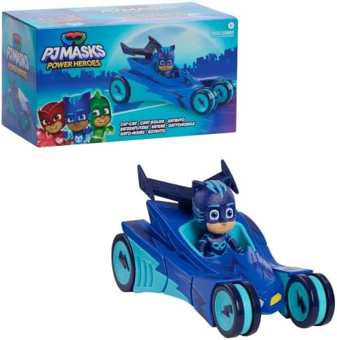 PJ Masks Catboy & Cat-Car Articulated Blue Action Figure and Vehicle Set