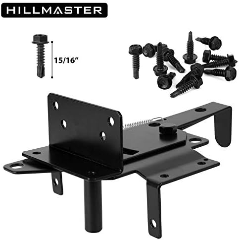 HILLMASTER Heavy Duty Self-Locking Gate Latch for Wooden Fence, Post Mount Automatic Gate Lock Gravity Door Latch Hardware for Secure Pool