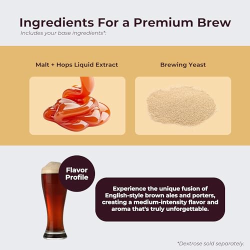 ABC Crafted Series Beer Making Kit | Brown Ale | Yields 40 Pints | Can