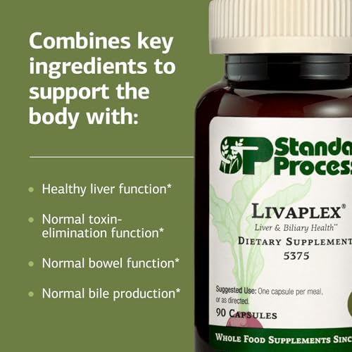 Standard Process Livaplex - Whole Food Bowel, Digestion and Digestive Health, Liver Health and Gallbladder Support with Spanish Black Radish