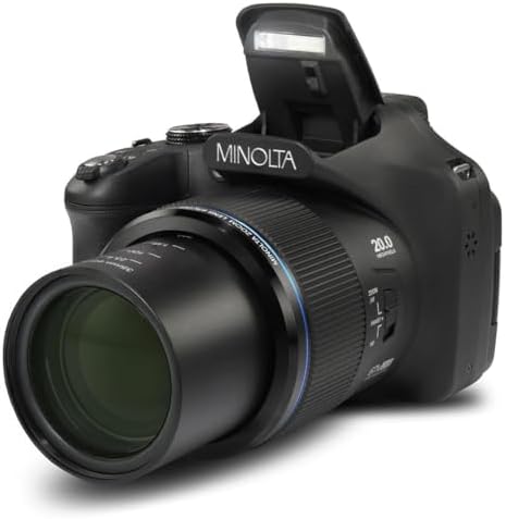 Minolta MN67Z Pro Shot 20MP Camera, 67X Zoom, 1080p HD Video (Red)
