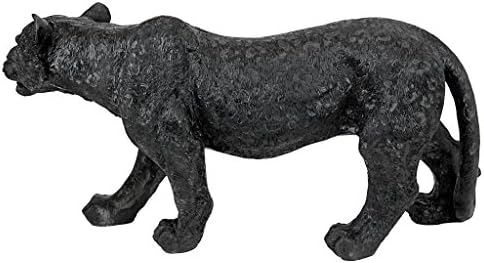 Design Toscano Shadowed Predator Black Panther Garden Statue, Medium 26 Inch, Polyresin, Black
