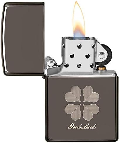 Zippo Clover Design Pocket Lighter, High Polish Chrome, One Size (ZO24699)