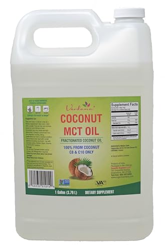 Verdana MCT Oil, Fractionated, 100% from Coconut - 1 Gallon - Kosher Food Grade, Vegan, Non-GMO - Great for Keto and Paleo Diet (128 Fl Oz)