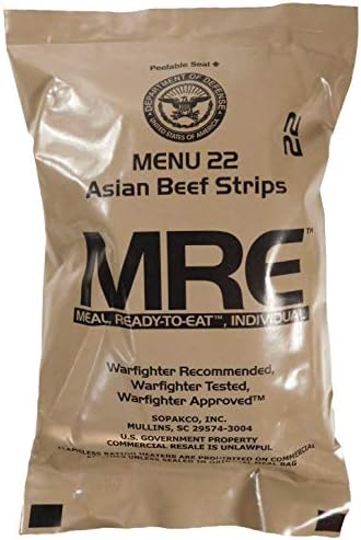 MREs (Meals Ready-to-Eat) Genuine U.S. Military Surplus (1 Pack) Assorted Flavor | Ready-to-Eat Shelf-Stable Meal | Genuine Military Surplus | Long