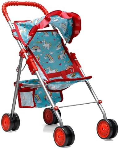 fash n kolor, My First Baby Doll Stroller with Flower Design with Basket in The Bottom- 2 Free Magic Bottles Included