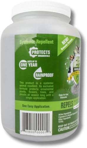 Repels All Animal Repellent Outdoor 3 lbs – Ready-to-Use Granular Formula – Deer & Rabbit Repellent for Lawn