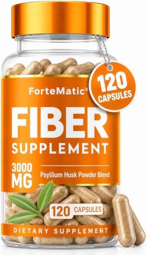 Psyllium Husk Capsules 3000mg – Fiber Supplement for Digestive Health, Gut Health & Regularity, Soluble Fiber Supplement with Aloe Vera