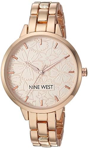 Nine West Women's Floral Dial Bracelet Watch