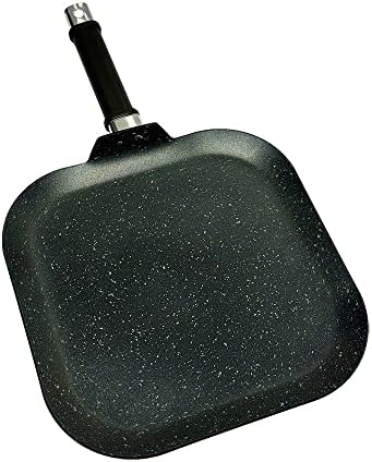 Heavy Gauge Aluminum Nonstick Square Griddle Pan, 11'' x 11'' Frying Pan Cook