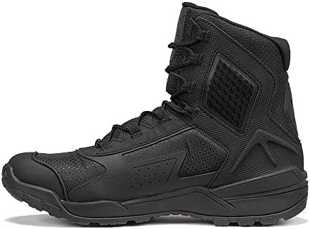 Tactical Research TR1040-T 7 Inch Ultralight Black Tactical Boots for Men - Non-Polishable Leather and Nylon with Slip-Resistant TR HiTRAC Outsole
