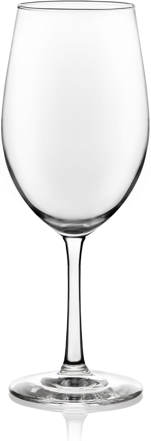 Libbey Vineyard Reserve Wine Glasses Set of 12, Red & White Clear Stemware | 119.7 oz and 18 oz Capacities Designed to Enhance Wine Flavors with Dishwasher-Safe Cleanup
