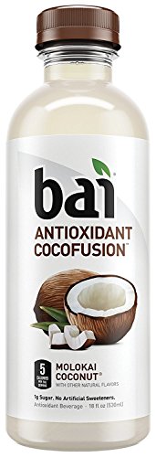 Bai Cocofusions Molokai Coconut, Antioxidant Infused Beverage, 18 Fl. Oz. Bottles (Pack of 6)