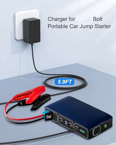 VHBW 14V Charger for Halo Bolt 58830 57720, 126510 Power Adapter | charger replacement cord for Halo 58830 and 57720 jump starters