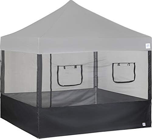 E-Z UP Food Booth Sidewall Kit, Set of 4, Fits 10' x 10' Straight Leg Canopy (Canopy/Shelter NOT Included), Includes 2 Roll-Up Serving Windows