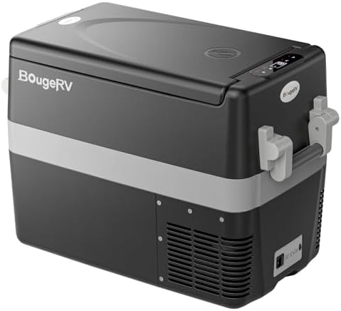 BougeRV 12V Refrigerator 42 Quart, Electric Car Cooler with MAX/ECO Mode