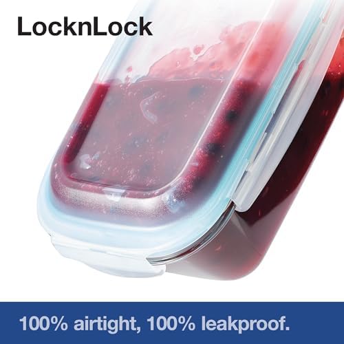 LOCK & LOCK LocknLock Purely Better Glass Round Pie Baking Dish/Food Storage Container with Lid, 9.5 Inch, Clear