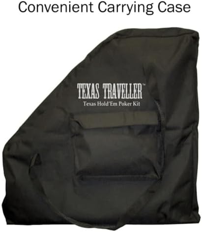 Poker Table Topper - Foldable Texas Hold 'Em Set with Carry Case, 300 Poker Chips, 2 Decks of Cards, and Dealer and Blind Buttons by Trademark Poker