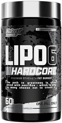 Nutrex Research Lipo-6 Hardcore Energy Dietary Capsules, 60 Count