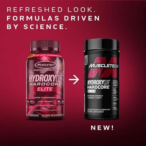 Hydroxycut Hardcore Elite - Energy & Metabolism Support for Men & Women - 270 mg Caffeine Anhydrous & 200 mg Green Coffee Extract - Rapid Release