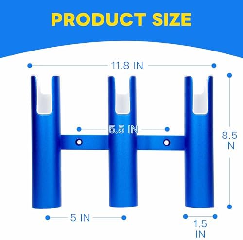 Aluminium Fishing Rod Holders for Boat, Wall-Mounted Fishing Pole Roof Rod Rack,Surf Fishing Rod Holder for Truck, Boats & Yacht