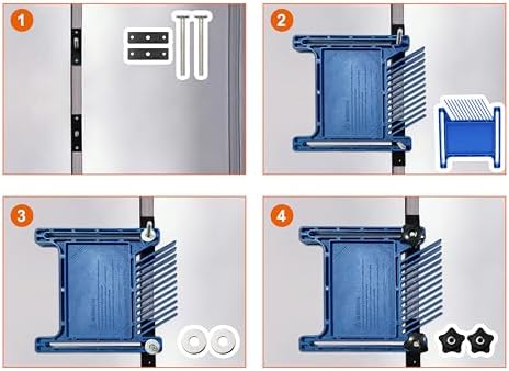 PRS3020 Featherboard for Table Saw, Router Table, Bandsaw, Replace for Kreg Compatible with Standard 3/8" x 3/4" T-slot and Miter Slot, Blue
