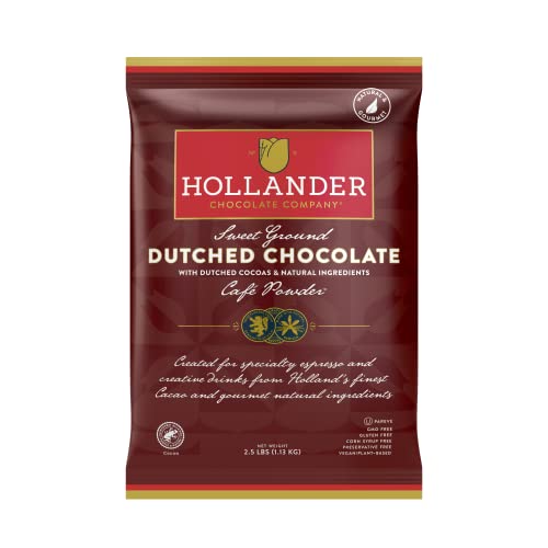 Hollander Sweet Ground Dutched Chocolate Powder | 2.5lb Bag | Beverage, Specialty Coffee Drinks