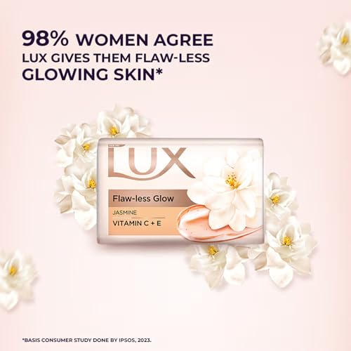 LUX Flaw-less Glow Jasmine Soap Bar, 3x150g