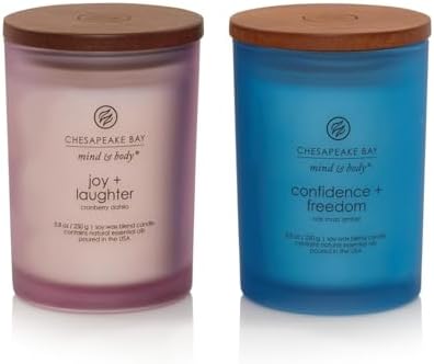Chesapeake Bay Balance + Harmony Scented Candle Water Lily Pear Fragrance 50 Hours Burn Time Warm & Decorative Soy Wax Blend