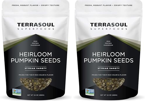 Terrasoul Superfoods Organic Heirloom Pumpkin Seeds, 1.5 Lbs - Sourced from Europe, Keto, Raw, Unsalted