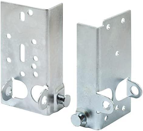Prime-Line GD 52197 Bottom Lifting Brackets, Fits 7/16 In. Diameter Garage Door Roller Stems (1 Set) | Without Fasteners, Pack of 2, White