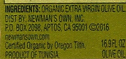 Newman's Own Inc (AmazonFresh), us amazon fresh, NE6PA Organic Extra Virgin Olive Oil, 25.3 Oz