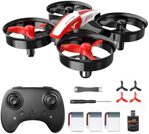 Holy Stone Mini Drone for Kids and Beginners RC Nano Quadcopter Indoor Small Helicopter Plane with Auto Hovering, 3D Flips, Headless Mode and 3 Batteries, Great Gift Toy for Boys and Girls, HS210 Blue