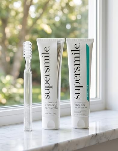 Supersmile Professional Whitening System, Toothpaste + Accelerator, 4.2 Oz | 2-Step Calprox® System, Whitens Up to 7 Shades in 7 Days