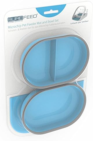 SureFeed Microchip Feeder Mat and Bowl Set, Gray